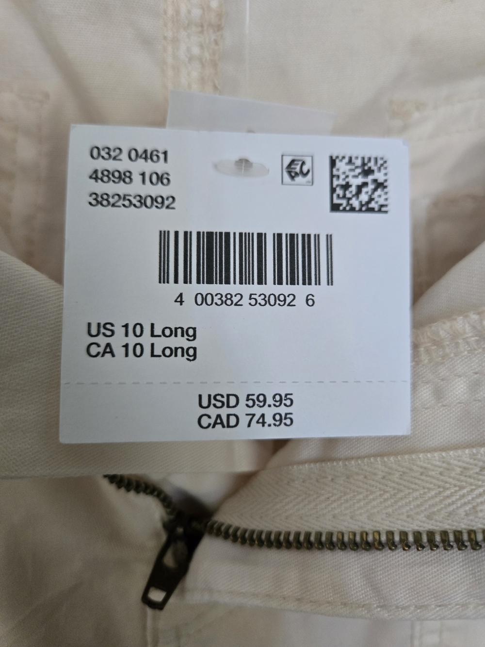 American Eagle Outfitters Women's Cream Straight-Leg Cargo Pants - Picture 6 of 11